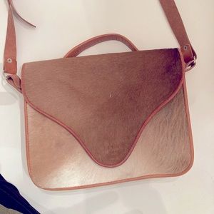 Deer hide leather purse